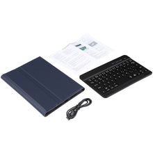 A06S Detachable Lambskin Texture Ultra-thin TPU Backlight Bluetooth Keyboard Leather Tablet Case with Stand For iPad mini 6 (Blue)