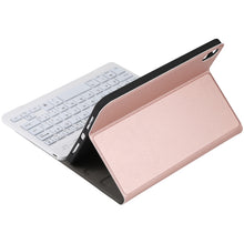 A06S Detachable Lambskin Texture Ultra-thin TPU Backlight Bluetooth Keyboard Leather Tablet Case with Stand For iPad mini 6(Rose Gold)