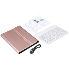 A06S Detachable Lambskin Texture Ultra-thin TPU Backlight Bluetooth Keyboard Leather Tablet Case with Stand For iPad mini 6(Rose Gold)
