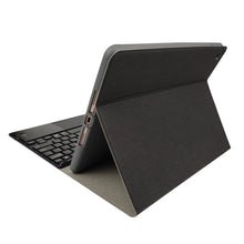 RK109C Detachable Magnetic Plastic Bluetooth Keyboard with Touchpad + Silk Pattern TPU Tablet Case for iPad Air 2020, with Pen Slot & Bracket(Black)